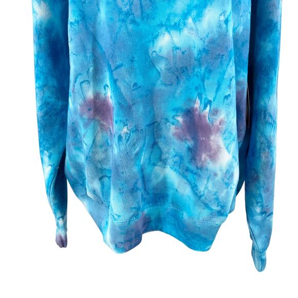 La Detresse Revolve Womens Blueberry Mystic Tie Dye Sweatshirt Size Medium M - Picture 3 of 11